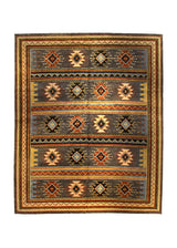 A35786 Oriental Rug Indian Handmade Area Transitional Tribal 12'3'' x 14'9'' -12x15- Red Gray Southwest Geometric Design