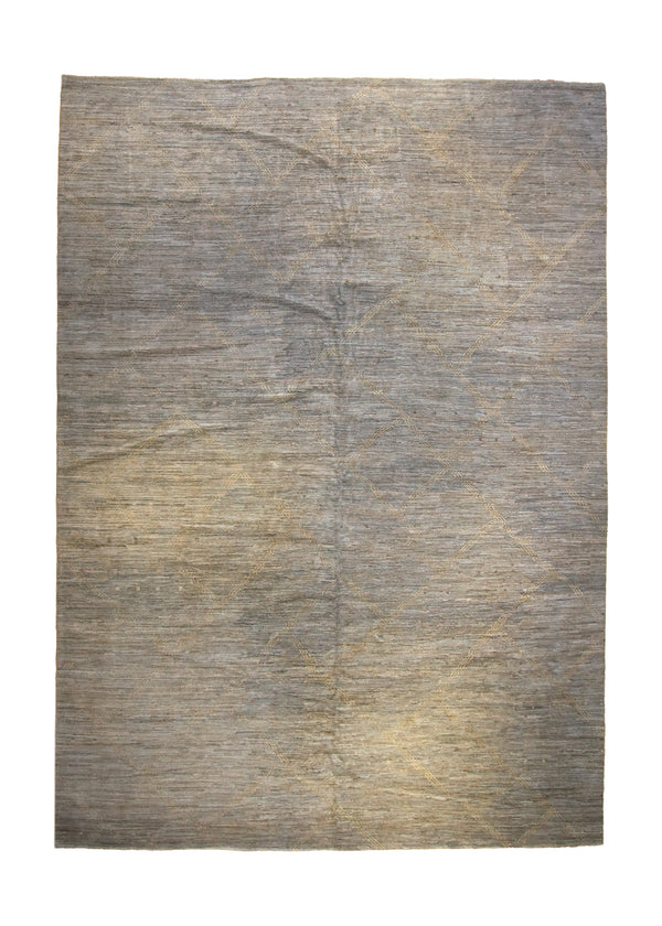 A35839 Oriental Rug Pakistani Handmade Area Transitional Neutral 9'12'' x 13'9'' -10x14- Whites Beige Gray Geometric Gabbeh Design