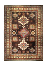 A35847 Oriental Rug Pakistani Handmade Area Transitional Tribal 10'1'' x 14'4'' -10x14- Brown Geometric Kazak Design