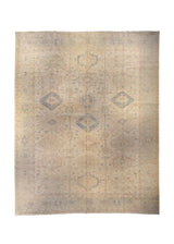 A35852 Oriental Rug Pakistani Handmade Area Transitional Neutral 12'9'' x 16'1'' -13x16- Whites Beige Blue Geometric Ariana Kazak Design