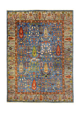A35873 Oriental Rug Pakistani Handmade Area Transitional Tribal 4'10'' x 6'10'' -5x7- Blue Green Tree of Life Ariana Design