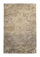 A35890 Oriental Rug Indian Handmade Area Transitional Neutral 4'0'' x 6'0'' -4x6- Whites Beige Floral Oushak Design