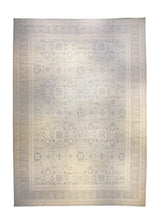 A35905 Oriental Rug Pakistani Handmade Area Transitional Neutral 14'0'' x 19'6'' -14x20- Whites Beige Blue Silver Wash Floral Chobi Design