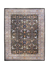 A35956 Oriental Rug Pakistani Handmade Area Transitional Tribal 11'10'' x 15'2'' -12x15- Purple Black Multi-color Floral Mostofi Design