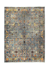 A35966 Oriental Rug Pakistani Handmade Area Transitional Tribal 8'11'' x 12'1'' -9x12- Blue Floral Ariana Mostofi Design