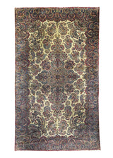Persian Rug Lavar Kerman Handmade Area Traditional Antique 11'9"x19'9" (12x20) Whites/Beige Pink Blue Floral Design #A10419