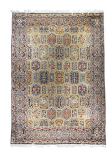 Persian Rug Lavar Kerman Handmade Area Traditional 9'8"x13'5" (10x13) Whites/Beige Blue Garden Design #A11255