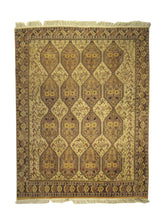 Persian Rug Afshar Handmade Area Tribal Vintage 4'11"x6'1" (5x6) Whites/Beige Geometric Design #A11658