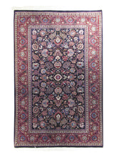 Oriental Rug Pakistani Handmade Area Traditional 4'7"x7'0" (5x7) Blue Red Kashan Floral Design #A13150