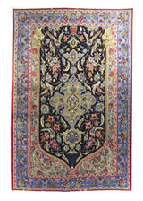 Persian Rug Ardastan Handmade Area Traditional 4'8"x7'1" (5x7) Blue Red Tree of Life Animals Design #A13471