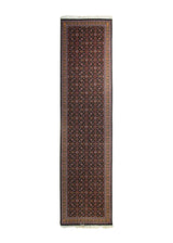 Persian Rug Tabriz Handmade Runner Traditional 2'5"x9'10" (2x10) Blue Yellow/Gold Mahi Fish Floral Design #A13519