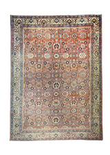 Persian Rug Tabriz Handmade Area Traditional 10'4"x13'9" (10x14) Red Whites/Beige Floral Design #A14244