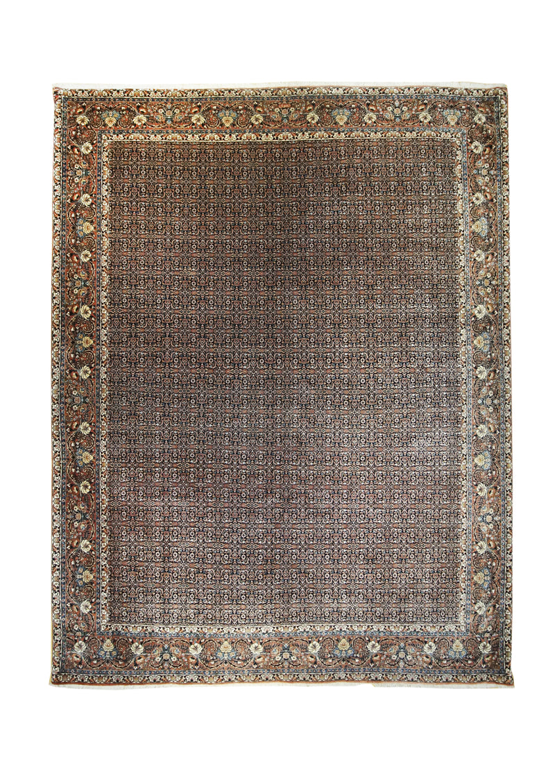 Persian Rug Bijar Handmade Area Traditional 9'9"x12'9" (10x13) Blue Red Herati Design #A14247
