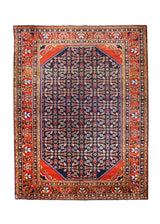 Persian Rug Lilihan Handmade Area Traditional 10'7"x14'0" (11x14) Blue Red Geometric Herati Design #A14253