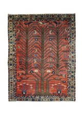 Persian Rug Bakhtiari Handmade Area Tribal Vintage 5'0"x6'3" (5x6) Red Tree of Life Design #A14265