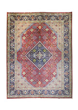 Persian Rug Tabriz Handmade Area Traditional 9'11"x12'10" (10x13) Red Blue Geometric Design #A14518