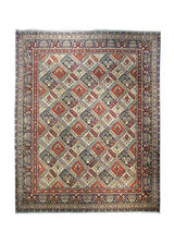 Persian Rug Tabriz Handmade Area Traditional 9'10"x12'1" (10x12) Multi-color Red Geometric Design #A14522