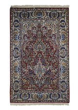 Persian Rug Isfahan Handmade Area Traditional 3'6"x5'6" (4x6) Red Tree of Life Animals Design #A14666