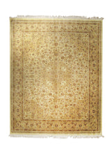 Oriental Rug Pakistani Handmade Area Traditional 8'0"x10'2" (8x10) Whites/Beige Kashan Design #A15281