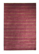 Oriental Rug Indian Handmade Area Modern 6'2"x9'0" (6x9) Red Stripes Open Design #A15596