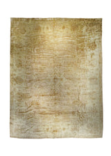 Oriental Rug Turkish Handmade Area Neutral Antique 12'2"x15'9" (12x16) Whites/Beige Oushak Geometric Design #A16649
