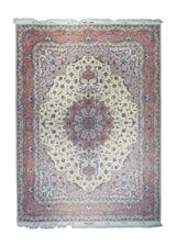 Persian Rug Tabriz Handmade Area Traditional 9'9"x13'4" (10x13) Whites/Beige Pink Naghsh Floral Design #A16902