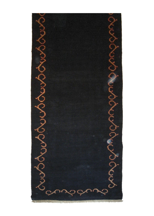 Persian Rug Gabbeh Handmade Runner Tribal 2'5"x9'1" (2x9) Blue Open Design #A17157