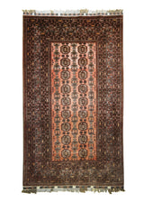 Oriental Rug Afghan Handmade Area Tribal 3'9"x6'2" (4x6) Red Khal Mohammadi Geometric Design #A17412
