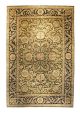 Oriental Rug Indian Handmade Area Transitional 12'2"x18'2" (12x18) Green Black Tea Washed Design #A17765