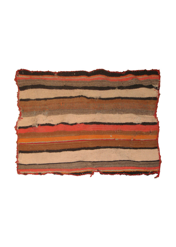 Native American Rug Navajo Handmade Area Tribal Antique 2'1"x2'7" (2x3) Whites/Beige Pink Geometric Design #A17893