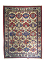 Persian Rug Bakhtiari Handmade Area Tribal 7'4"x9'6" (7x10) Whites/Beige Red Garden Design #A18759