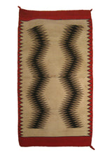 Native American Rug Navajo Handmade Area Tribal 2'6"x5'0" (3x5) Whites/Beige Red Black Geometric Design #A18825