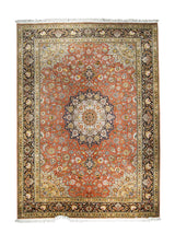 Persian Rug Tabriz Handmade Area Traditional 8'3"x11'4" (8x11) Pink Blue Green Floral Naghsh Design #A19180