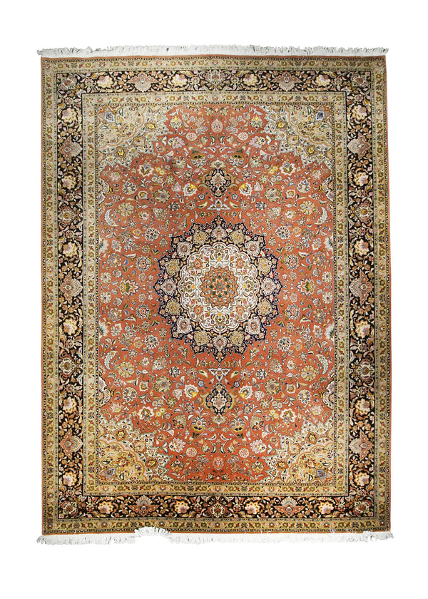 Persian Rug Tabriz Handmade Area Traditional 8'3"x11'4" (8x11) Pink Blue Green Floral Naghsh Design #A19180