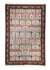 Persian Rug Bakhtiari Handmade Area Tribal 6'8"x10'0" (7x10) Whites/Beige Red Green Tree of Life Design #A19376