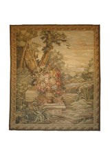 Oriental Rug Chinese Handmade Area Traditional 6'0"x7'0" (6x7) Whites/Beige Brown Green Tapestry Abousson Design #A19578