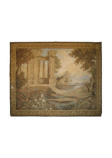 Oriental Rug Chinese Handmade Area Traditional 6'0"x8'4" (6x8) Blue Yellow/Gold Brown Tapestry Abousson Design #A19581