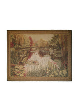 Oriental Rug Chinese Handmade Area Traditional 3'4"x4'10" (3x5) Blue Brown Red Tapestry Abousson Design #A19584