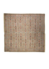 Oriental Rug Moroccan Handmade Square Tribal 6'1"x6'4" (6x6) Whites/Beige Red Kilim Geometric Design #A19858
