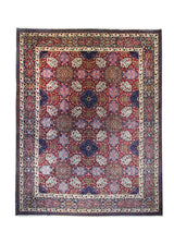 Persian Rug Mashhad Handmade Area Traditional 10'0"x12'7" (10x13) Red Blue Garden Design #A19898