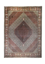 Persian Rug Bijar Handmade Area Traditional 10'0"x12'10" (10x13) Red Blue Herati Design #A19901