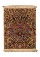 Persian Rug Tabriz Handmade Area Traditional 1'10"x2'8" (2x3) Whites/Beige Blue Tree of Life Design #A20198