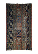 Persian Rug Serapi Handmade Area Tribal Antique 2'0"x3'6" (2x4) Red Blue Geometric Design #A20900