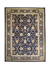 Oriental Rug Pakistani Handmade Area Transitional 9'0"x12'0" (9x12) Blue Yellow/Gold Antique Washed Oushak Floral Design #A20949