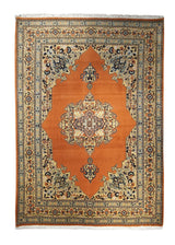 Persian Rug Tabriz Handmade Area Traditional 8'8"x11'7" (9x12) Orange Haji Jalili Floral Design #A21942