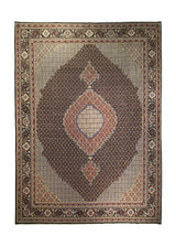 Oriental Rug Chinese Handmade Area Traditional 9'2"x12'2" (9x12) Black Blue Red Mahi Fish Design #A22390
