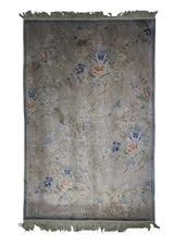 Oriental Rug Chinese Handmade Area Traditional 4'0"x6'0" (4x6) Whites/Beige Blue Floral Design #A22462