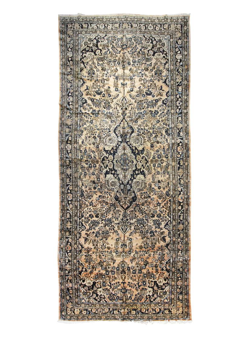 Persian Rug Ghazvin Handmade Area Traditional Vintage 8'10"x20'7" (9x21) Red Blue Floral Design #A22542