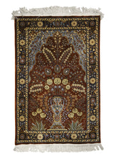 Oriental Rug Chinese Handmade Area Traditional 4'0"x6'0" (4x6) Red Black Blue Tree of Life Design #A23369