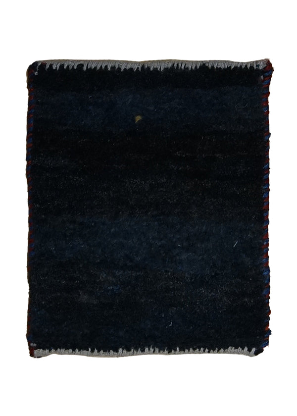 Persian Rug Gabbeh Handmade Area Tribal 1'1"x1'1" (1x1) Blue Open Design #A23462
